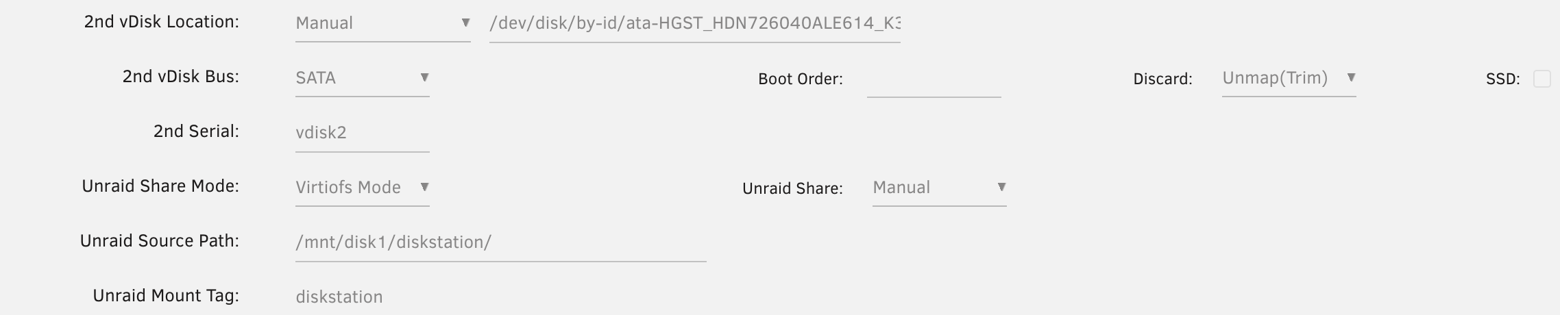Unraid Ubuntu VM Settings